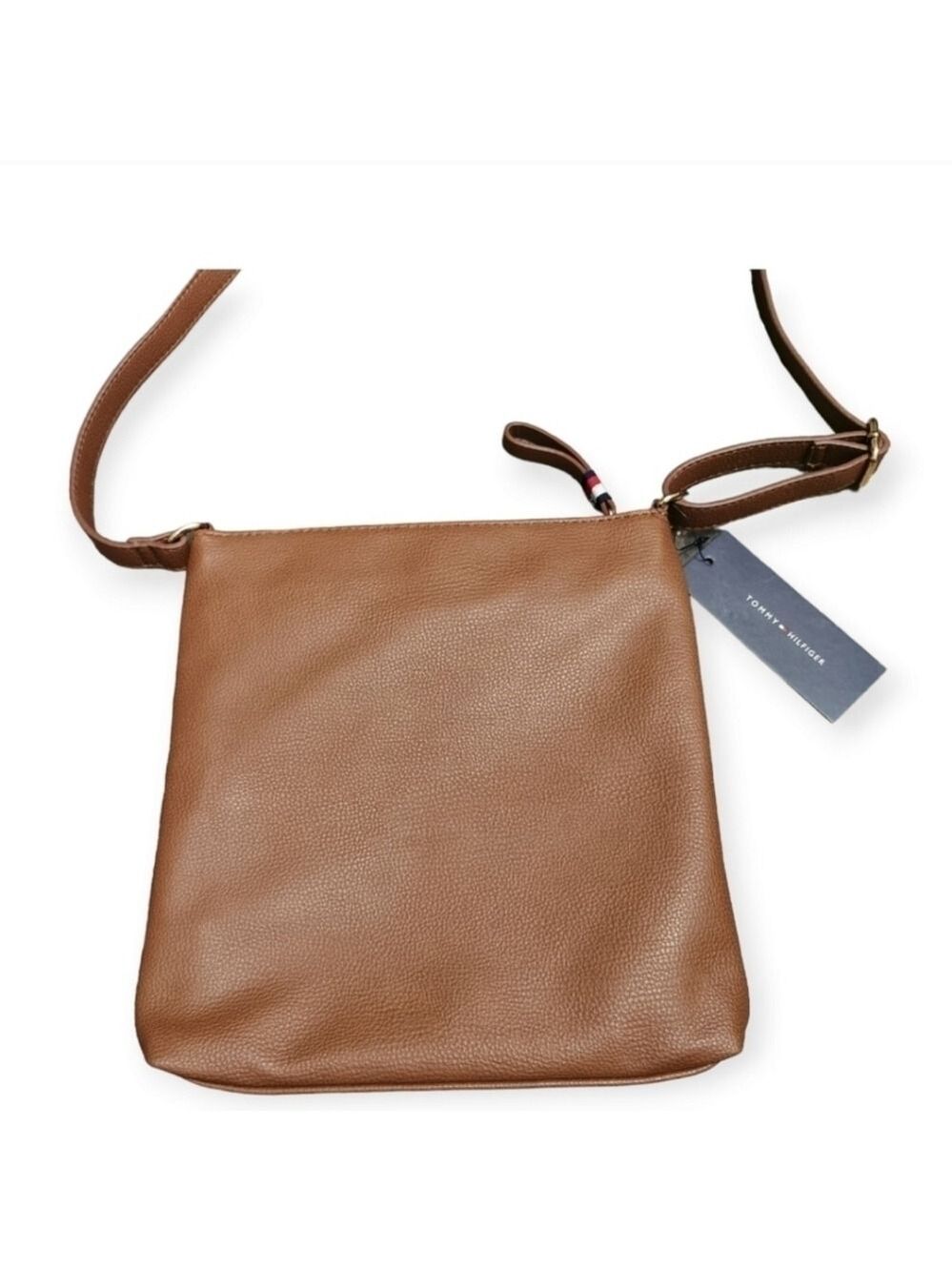 Tommy Hilfiger brown leather crossbody sling bag - Picture 2 of 12